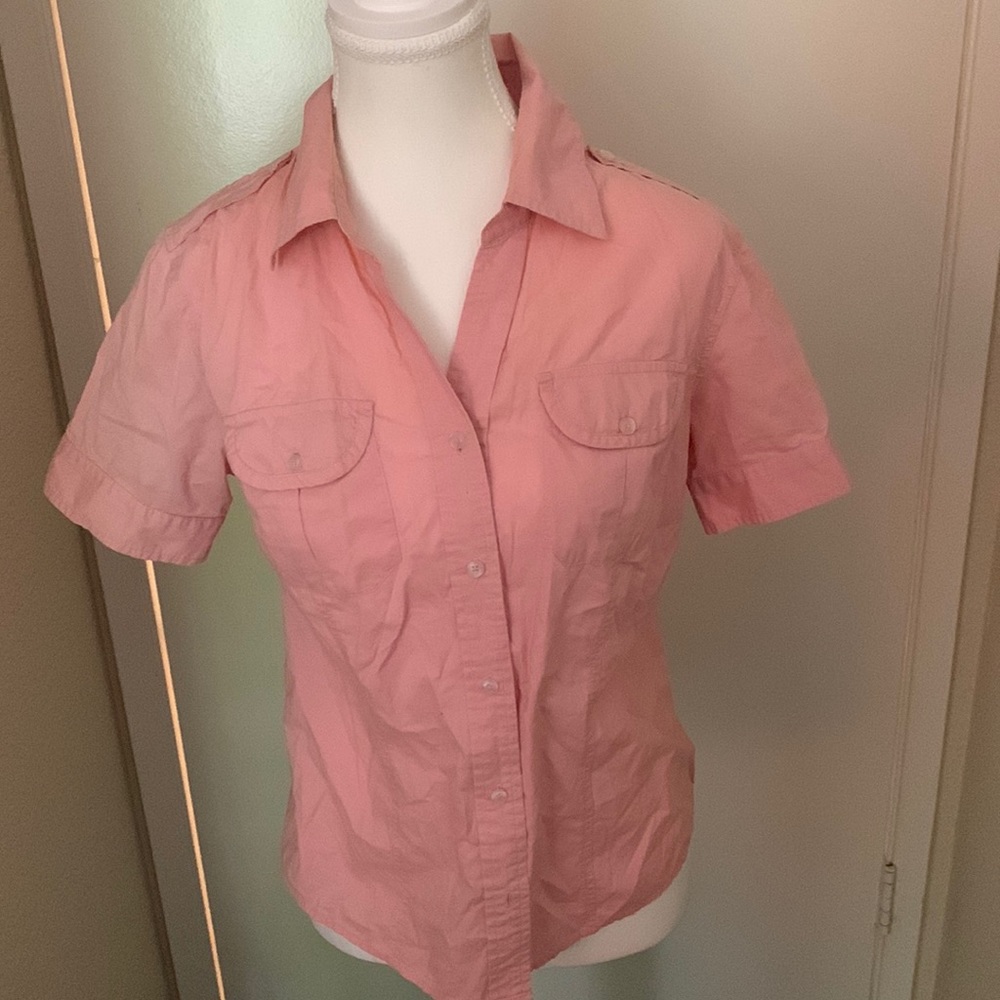 Pink Talbots Short Sleeve Top S Petite
